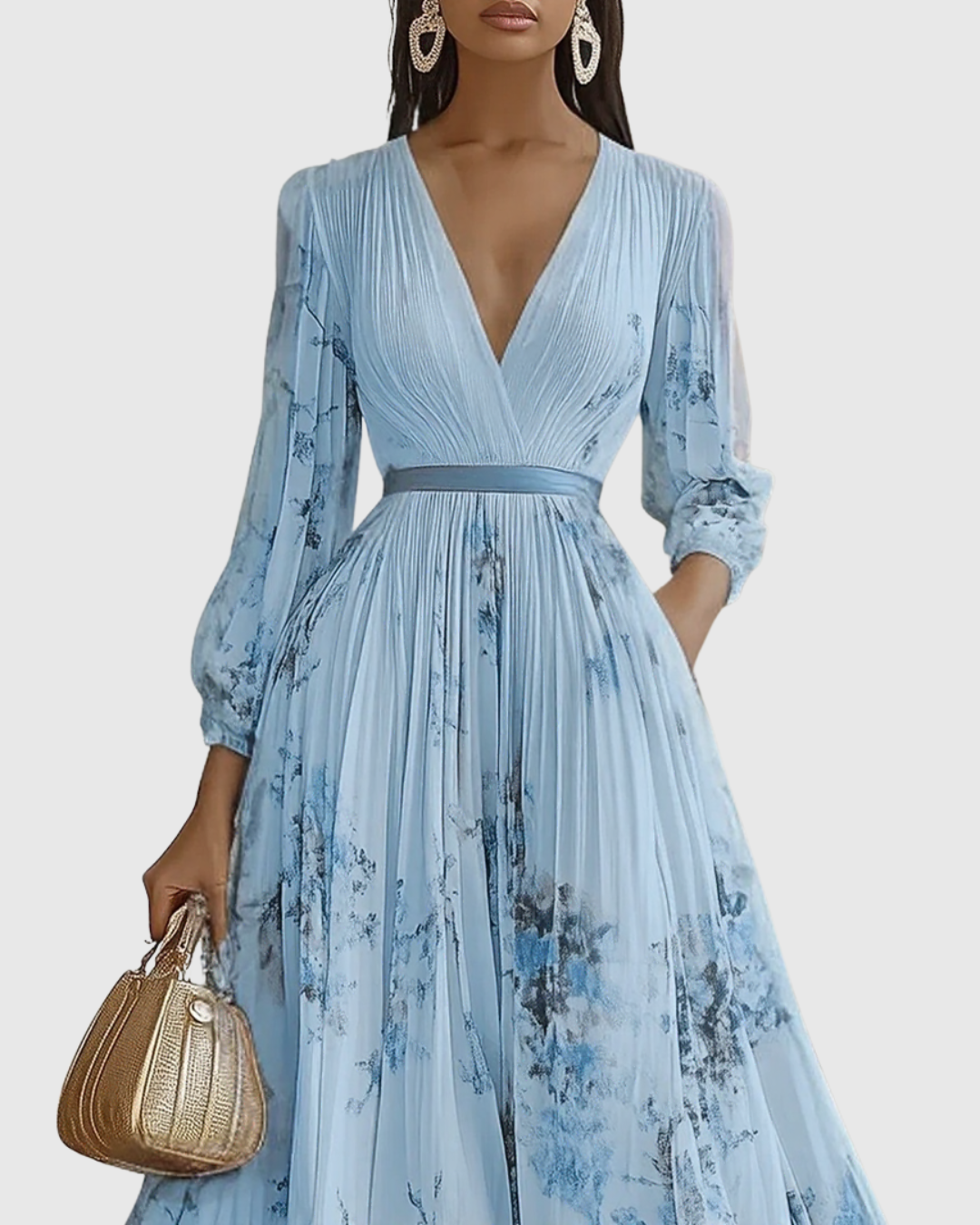 Penny | Elegant Pleated Maxi Dress