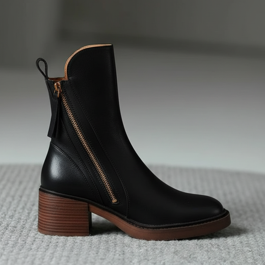 Ramona | Elegant Leather Ankle Boots