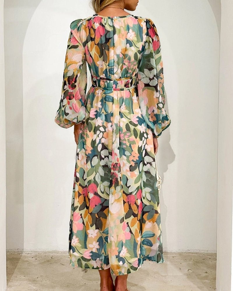 Daisy | Elegant Floral V-Neck Dress
