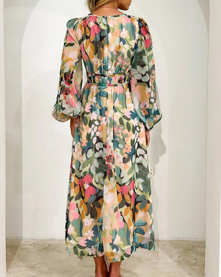 Daisy | Elegant Floral V-Neck Dress