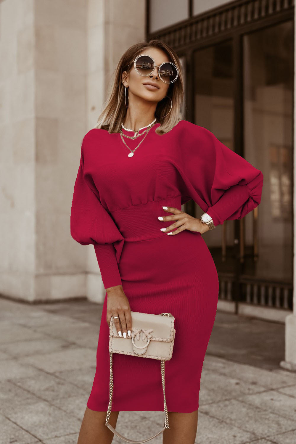 Beatrice | Elegant Puff Sleeve Dress
