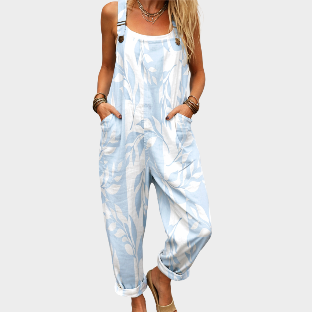Comfortable Printed Work Jumpsuit