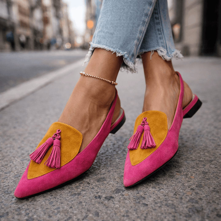 Maria | Maria Tassel Slingback Flat Sandal