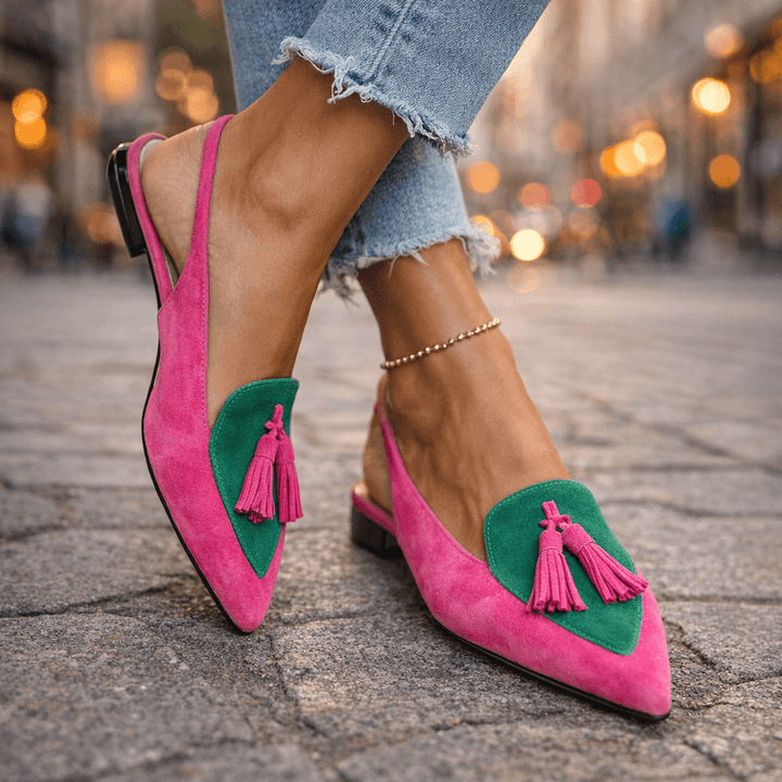 Maria | Maria Tassel Slingback Flat Sandal