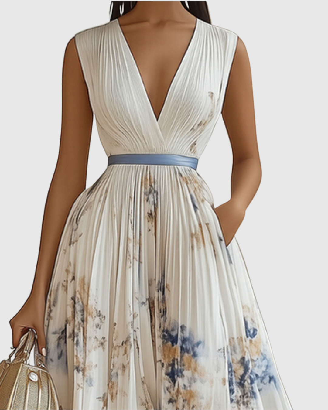 Penny | Elegant Pleated Maxi Dress