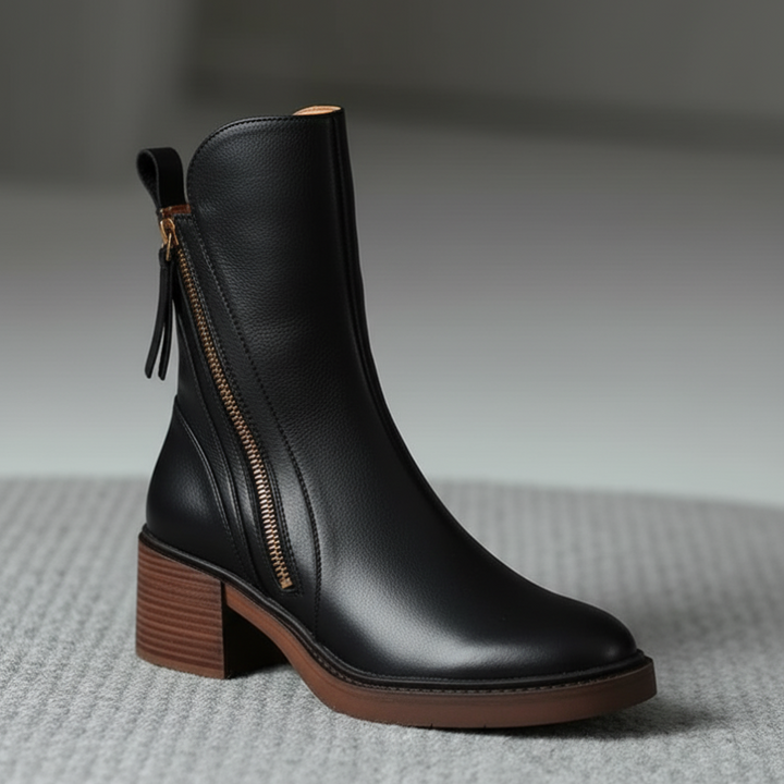 Ramona | Elegant Leather Ankle Boots