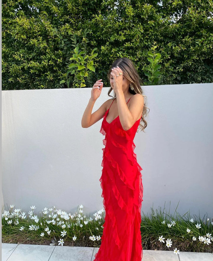 Carla | Elegant Maxi Dress With Ruffles