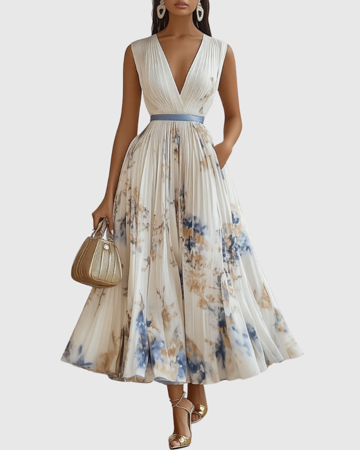 Penny | Elegant Pleated Maxi Dress