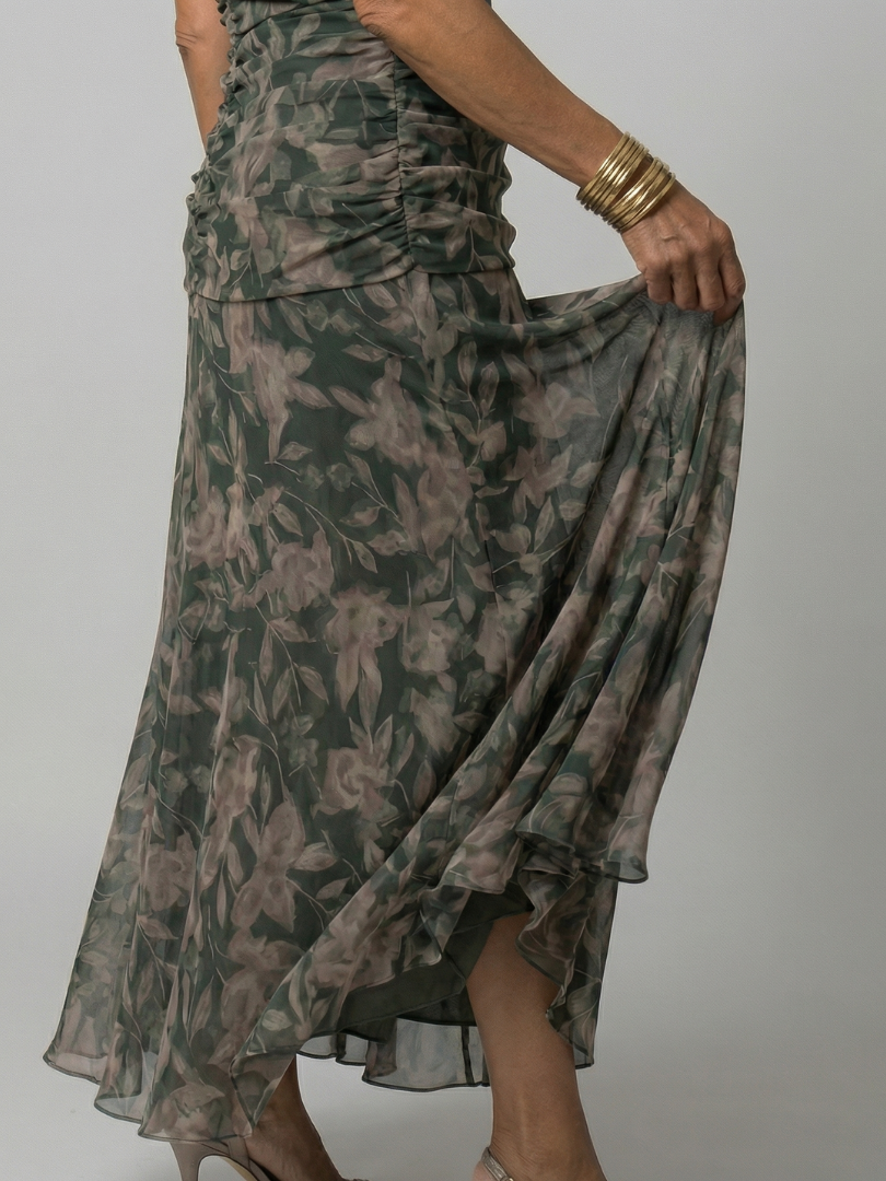 Kylie | Off Shoulder Flow Midi Dress