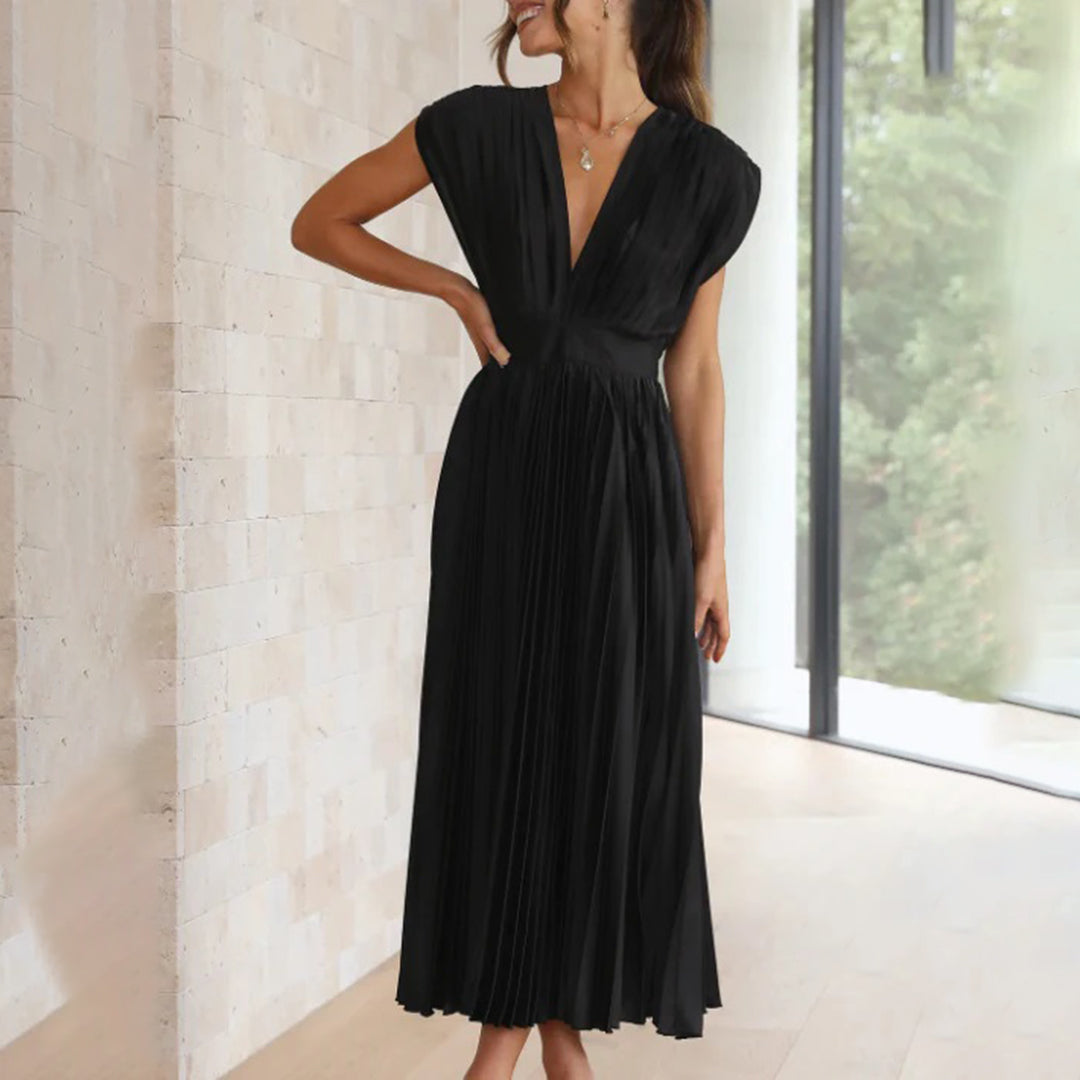 Abby | Timeless Pleated Midi Dress