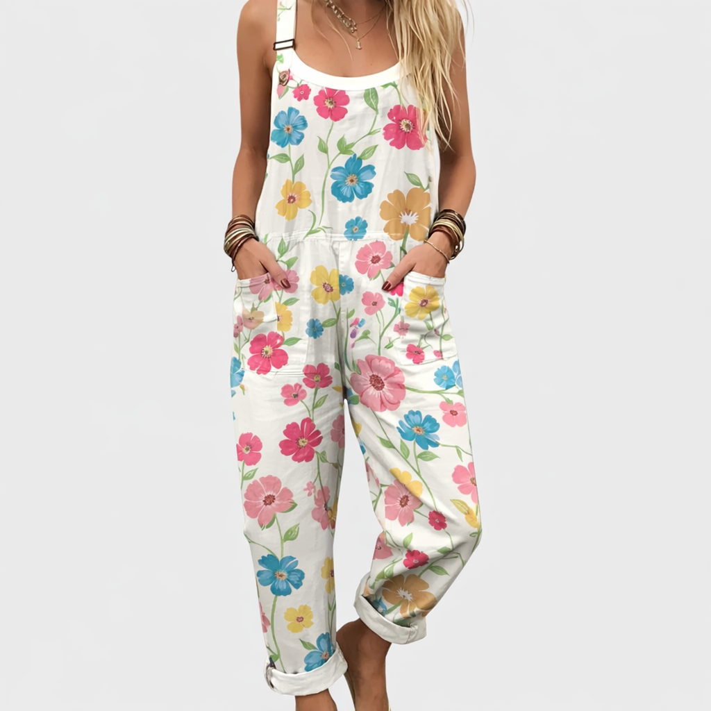 Comfortable Printed Work Jumpsuit