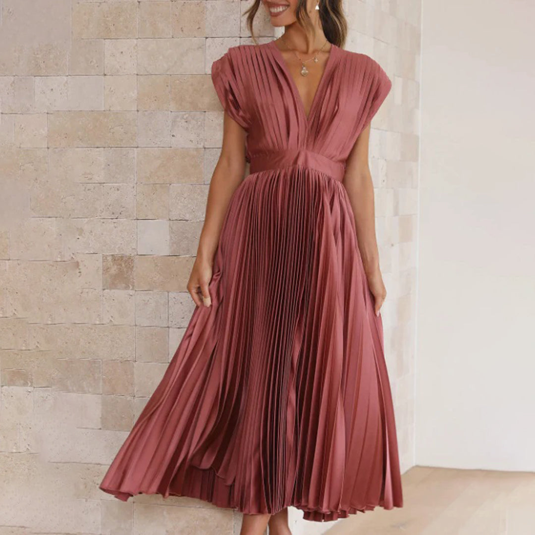 Abby | Timeless Pleated Midi Dress
