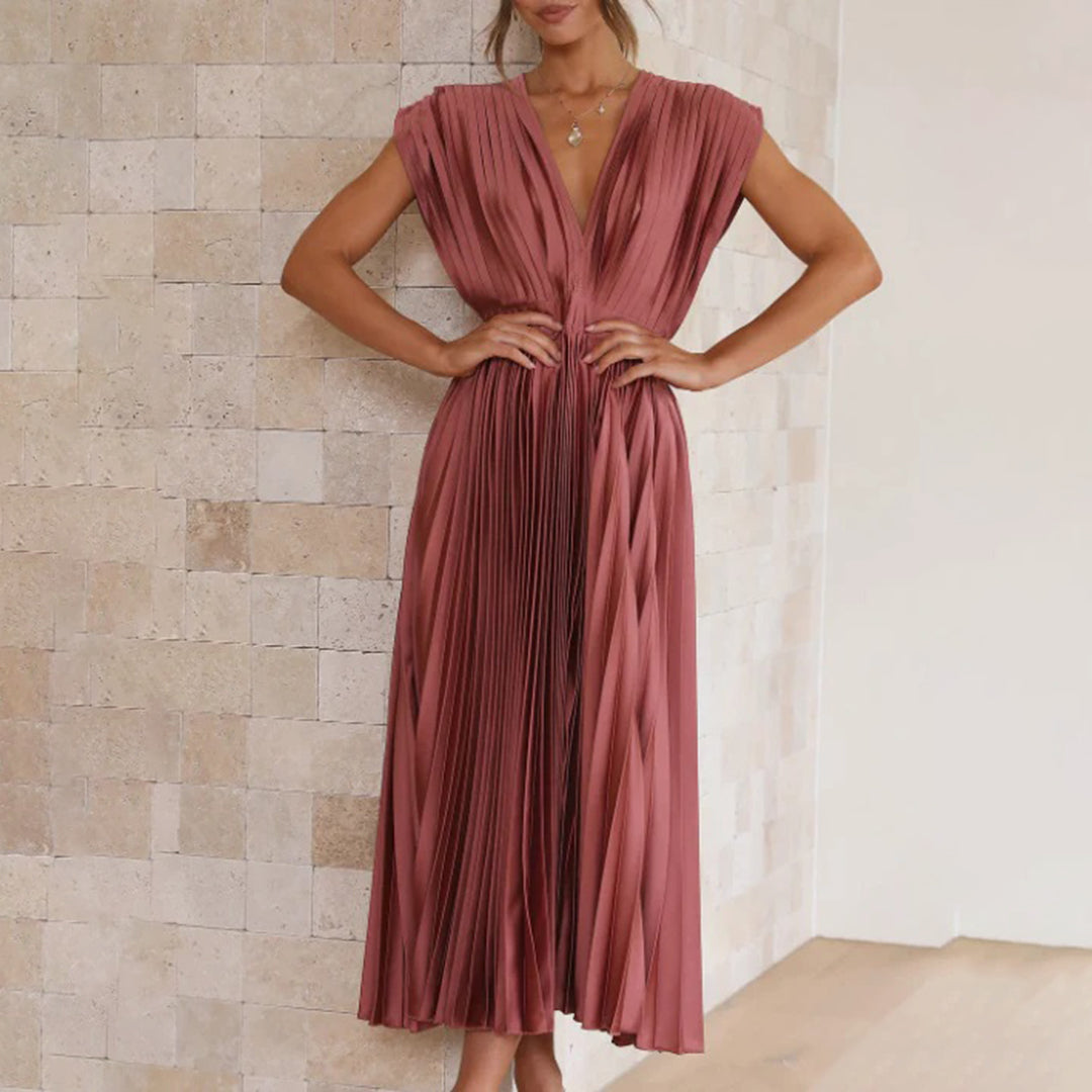 Abby | Timeless Pleated Midi Dress