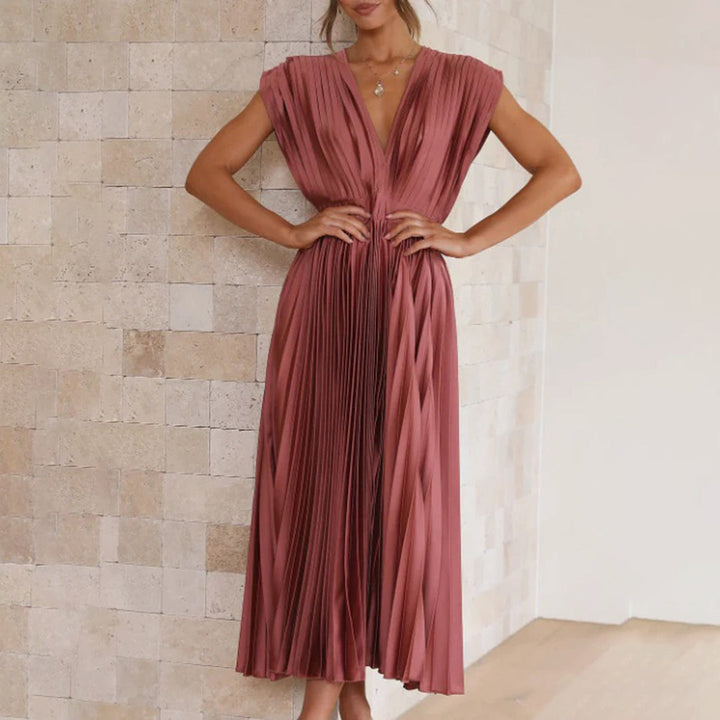 Abby | Timeless Pleated Midi Dress