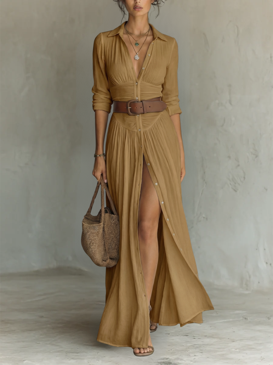 Grace | Timeless Linen Maxi Dress