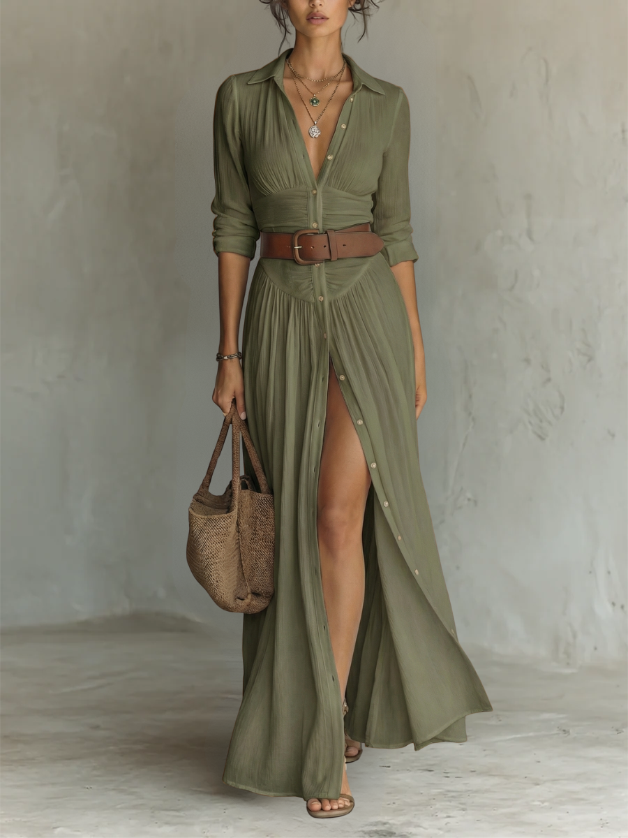 Grace | Timeless Linen Maxi Dress