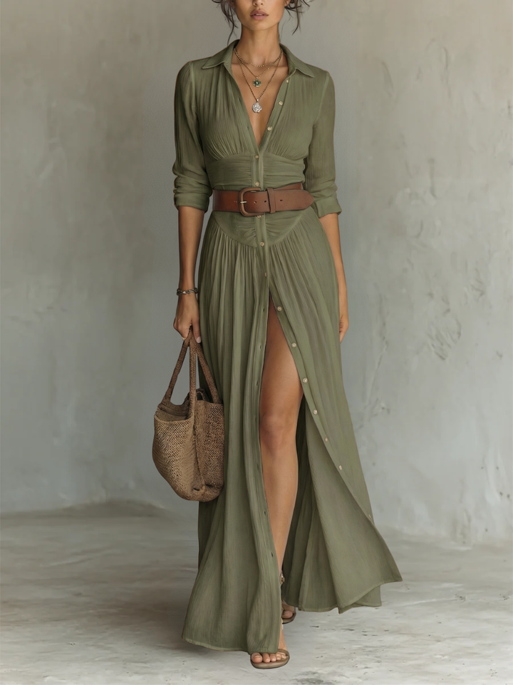 Grace | Timeless Linen Maxi Dress
