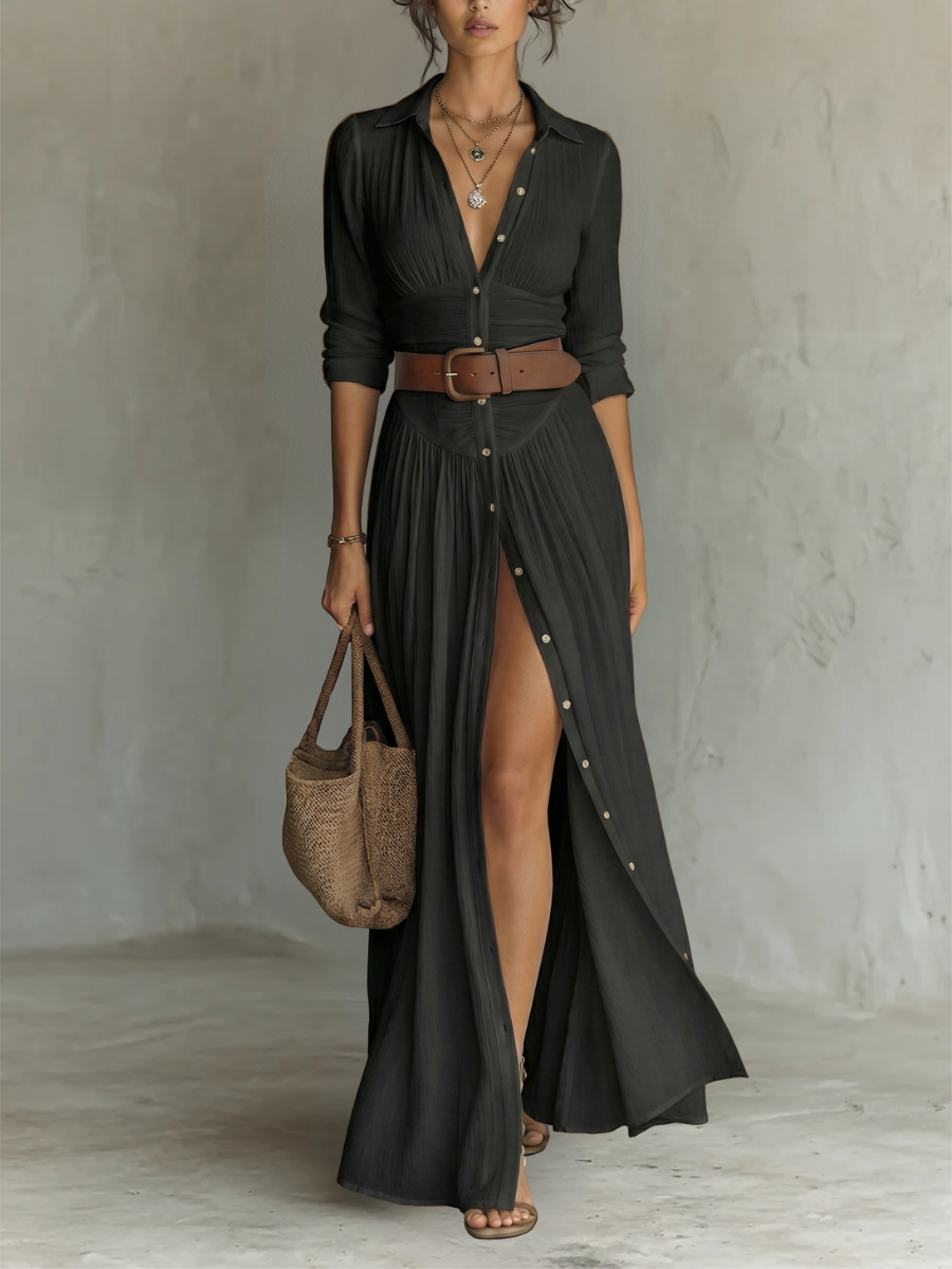 Grace | Timeless Linen Maxi Dress