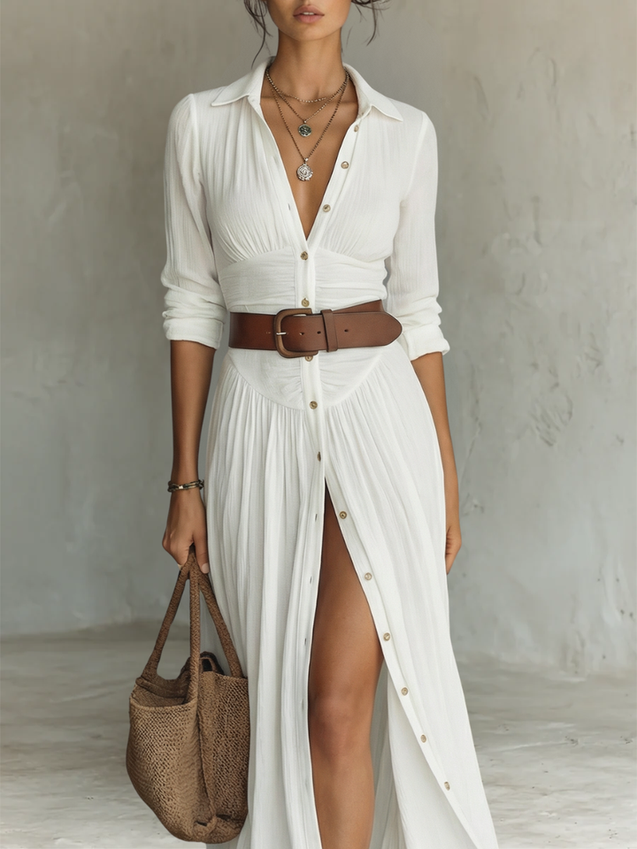 Grace | Timeless Linen Maxi Dress