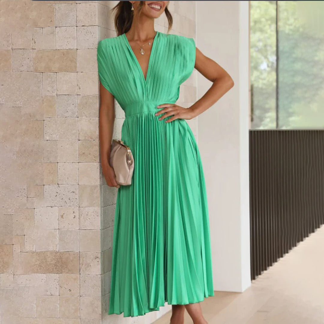 Abby | Timeless Pleated Midi Dress