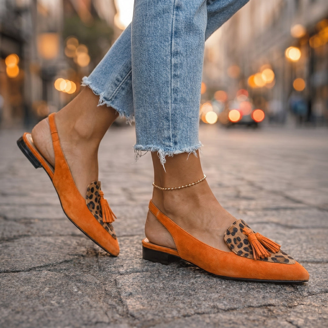 Maria | Maria Tassel Slingback Flat Sandal