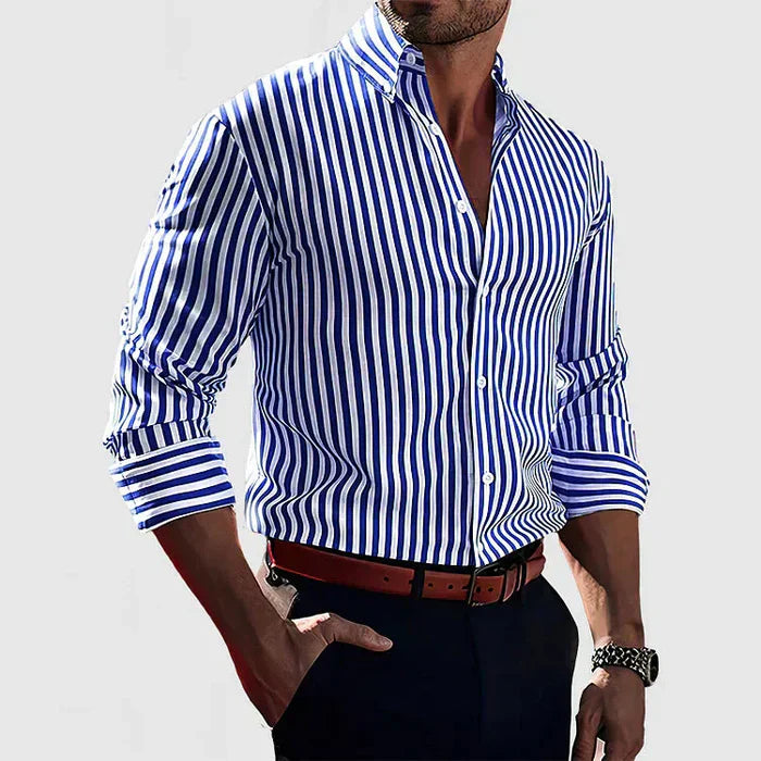 Mateo | Refined Vertical Stripe Shirt