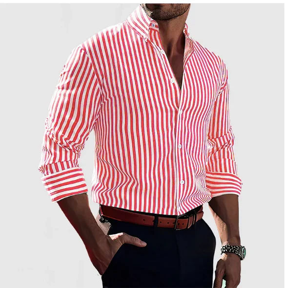 Mateo | Refined Vertical Stripe Shirt