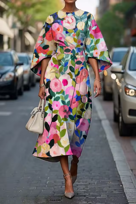 Rita | Elegant Floral Dress