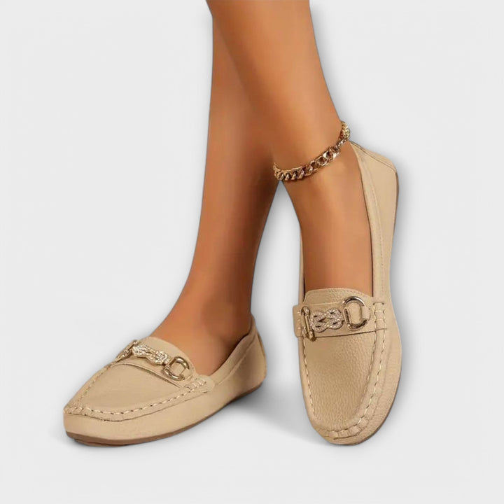 Ioana | Comfortable Leather Slip-On Loafers
