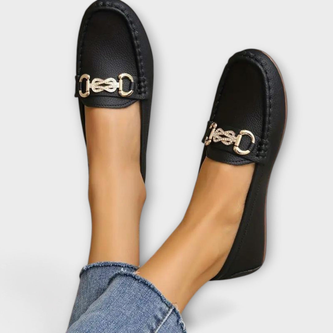 Ioana | Comfortable Leather Slip-On Loafers