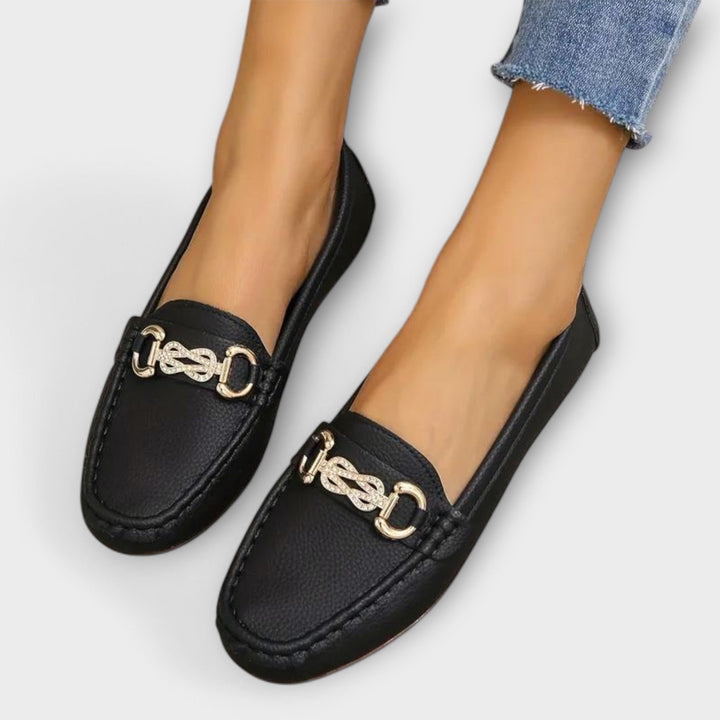 Ioana | Comfortable Leather Slip-On Loafers