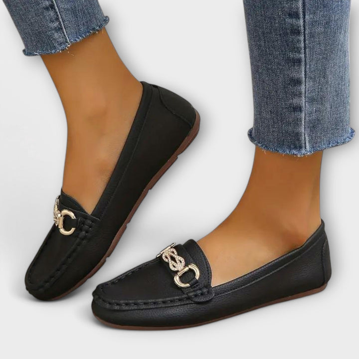 Ioana | Comfortable Leather Slip-On Loafers