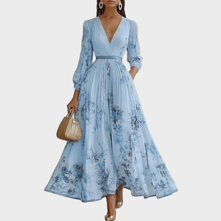Penny | Elegant Pleated Maxi Dress