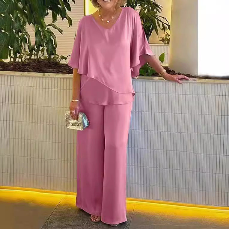Martha | Comfortable Wide-Leg Loungewear Set