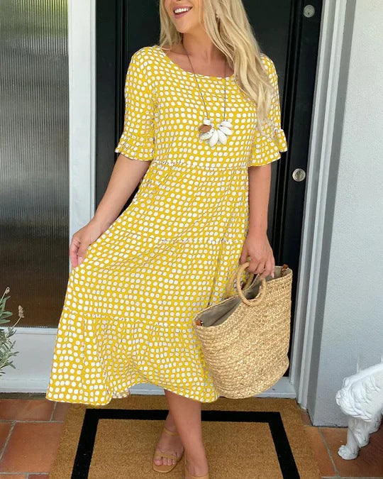 Mabel | Flowy Tummy-Flattering Midi Dress