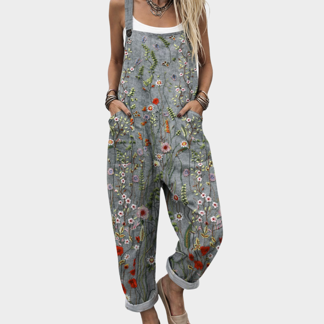 Comfortable Printed Work Jumpsuit