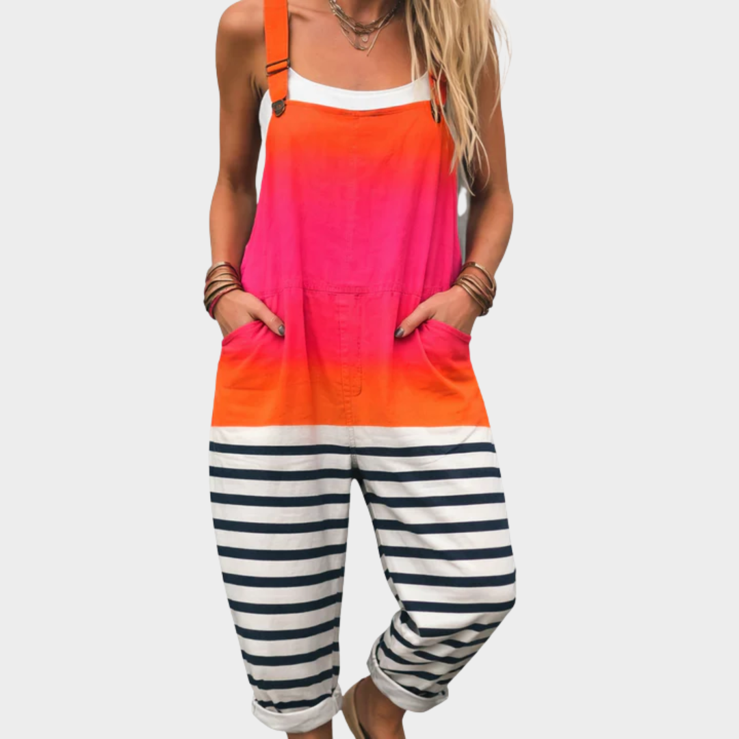 Printed Work Jumpsuit