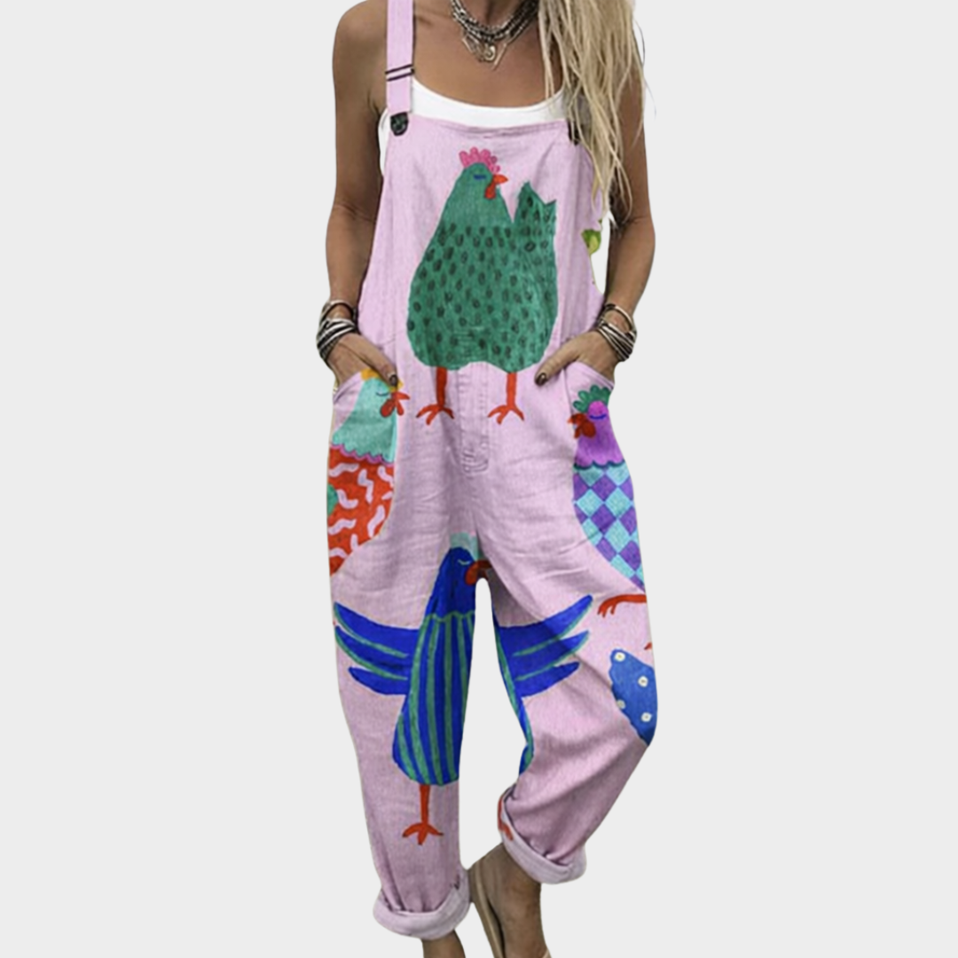 Comfortable Printed Work Jumpsuit