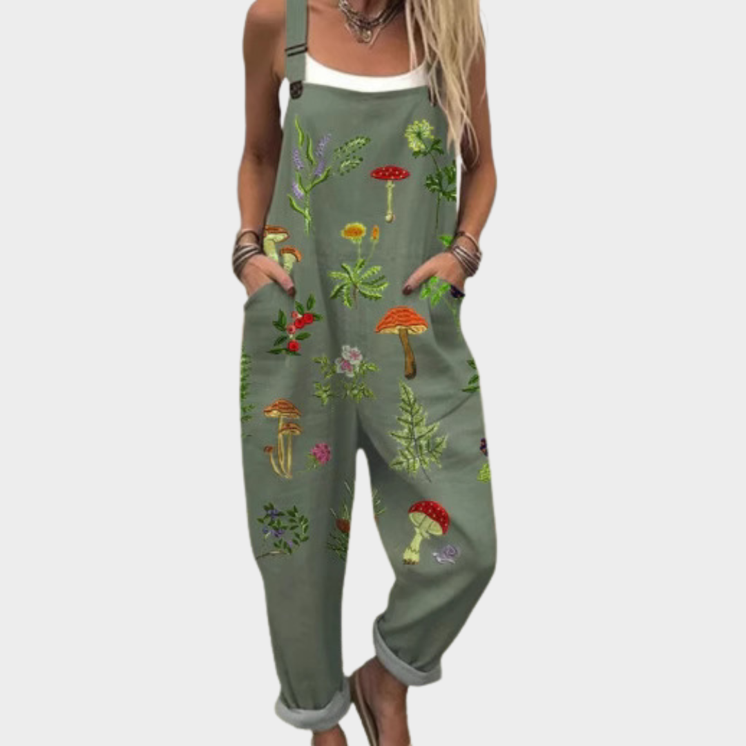 Comfortable Printed Work Jumpsuit