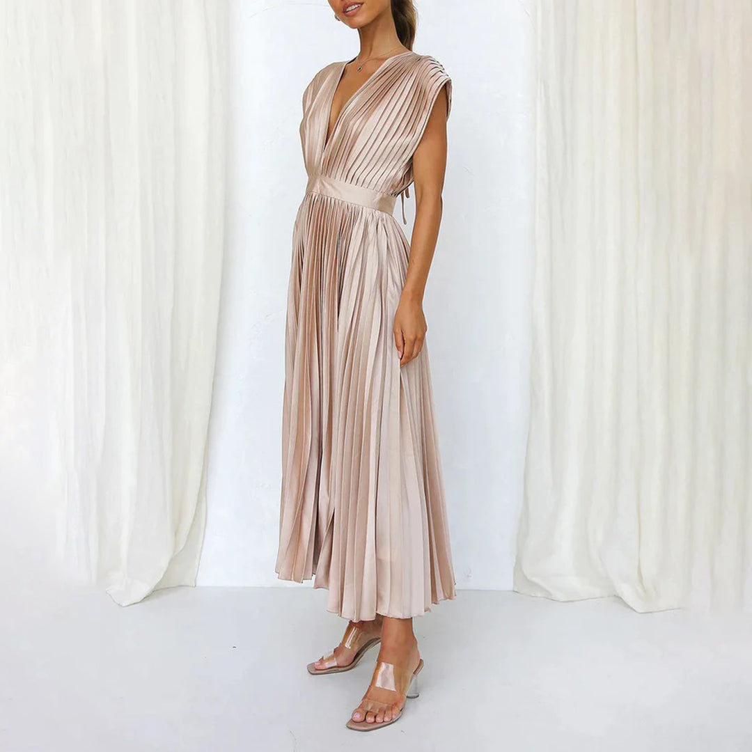 Abby | Timeless Pleated Midi Dress