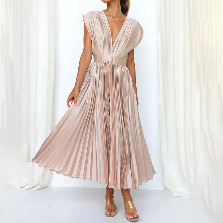 Abby | Timeless Pleated Midi Dress