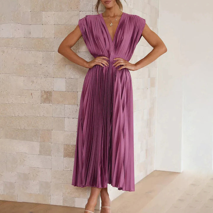 Abby | Timeless Pleated Midi Dress