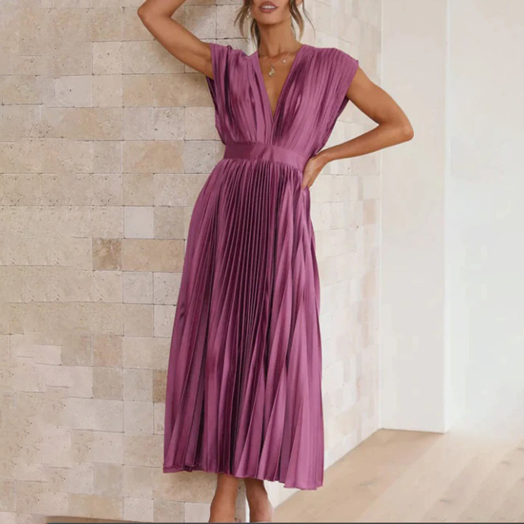 Abby | Timeless Pleated Midi Dress