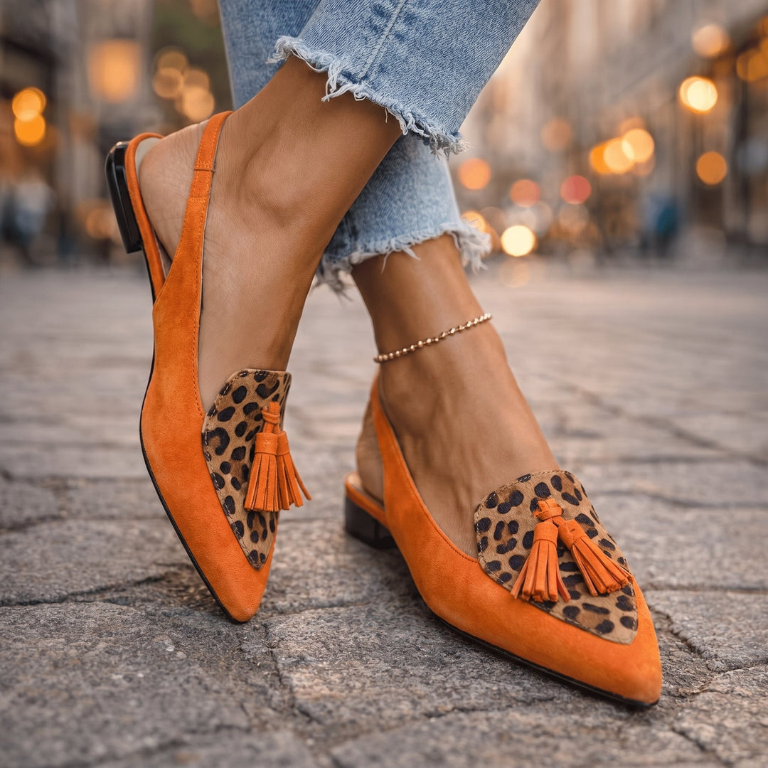 Maria | Maria Tassel Slingback Flat Sandal