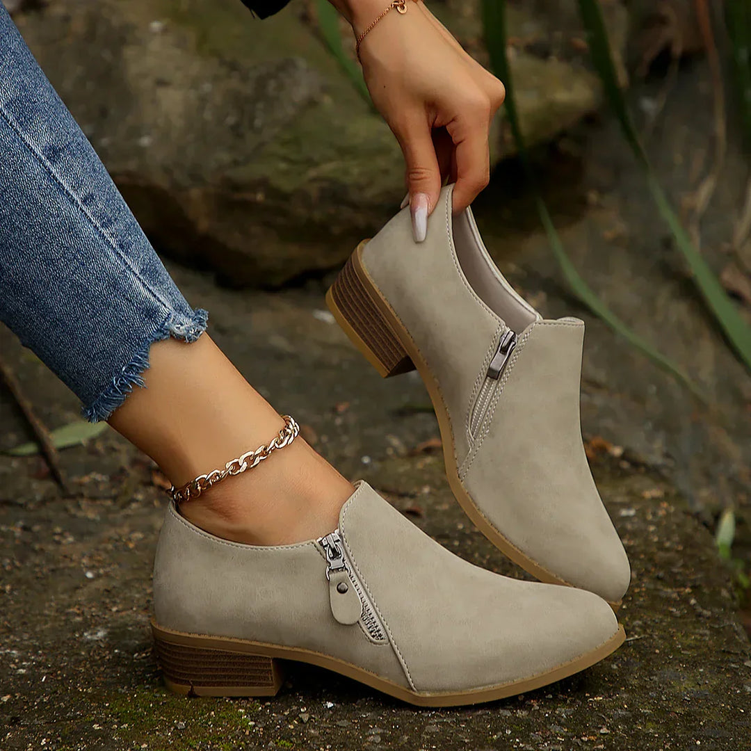 Palmer | SleekShield Zip-Up Ankle Boots