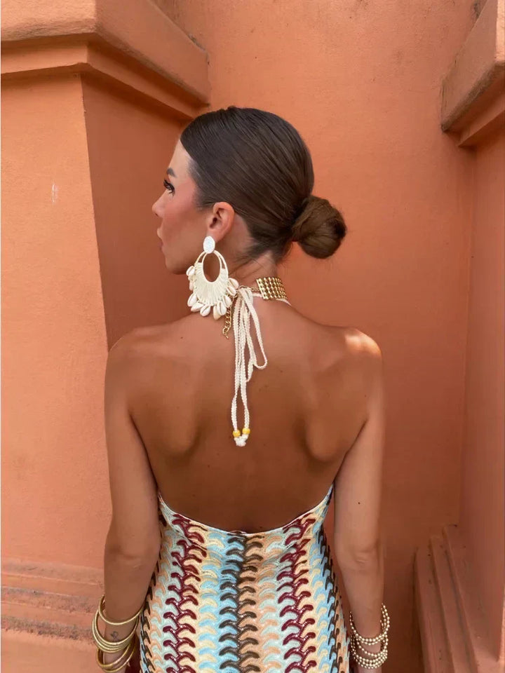 Frankie | Elegant Backless Maxi Dress
