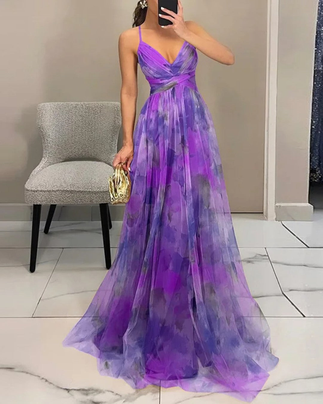 Andrea | Enchanting Maxi Dress with Floral Print