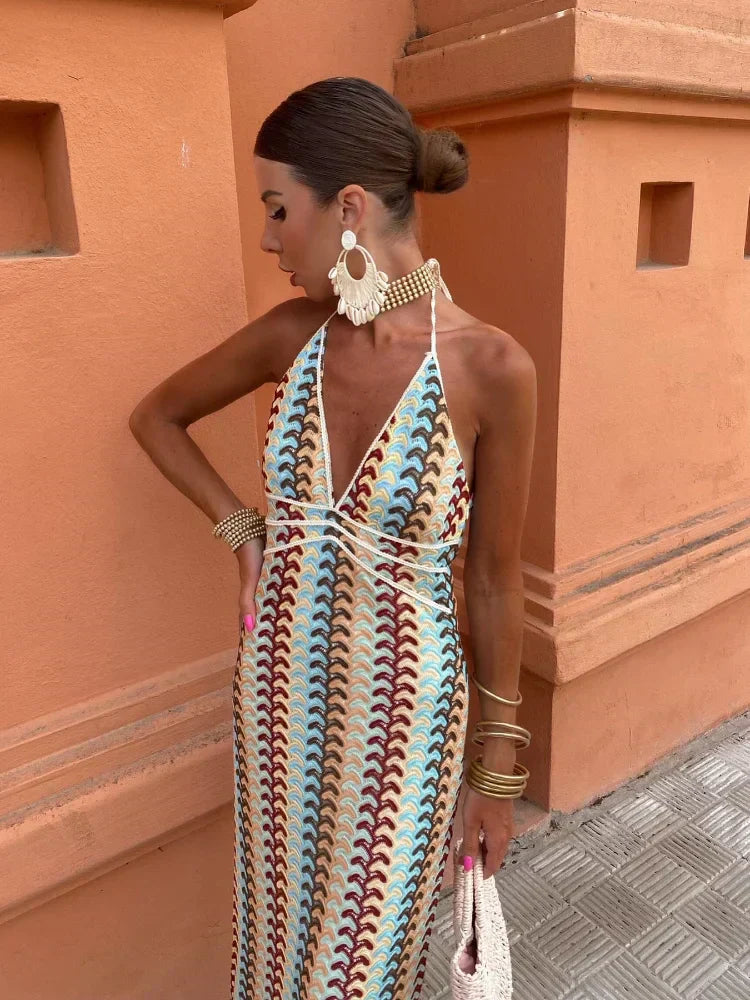 Frankie | Elegant Backless Maxi Dress