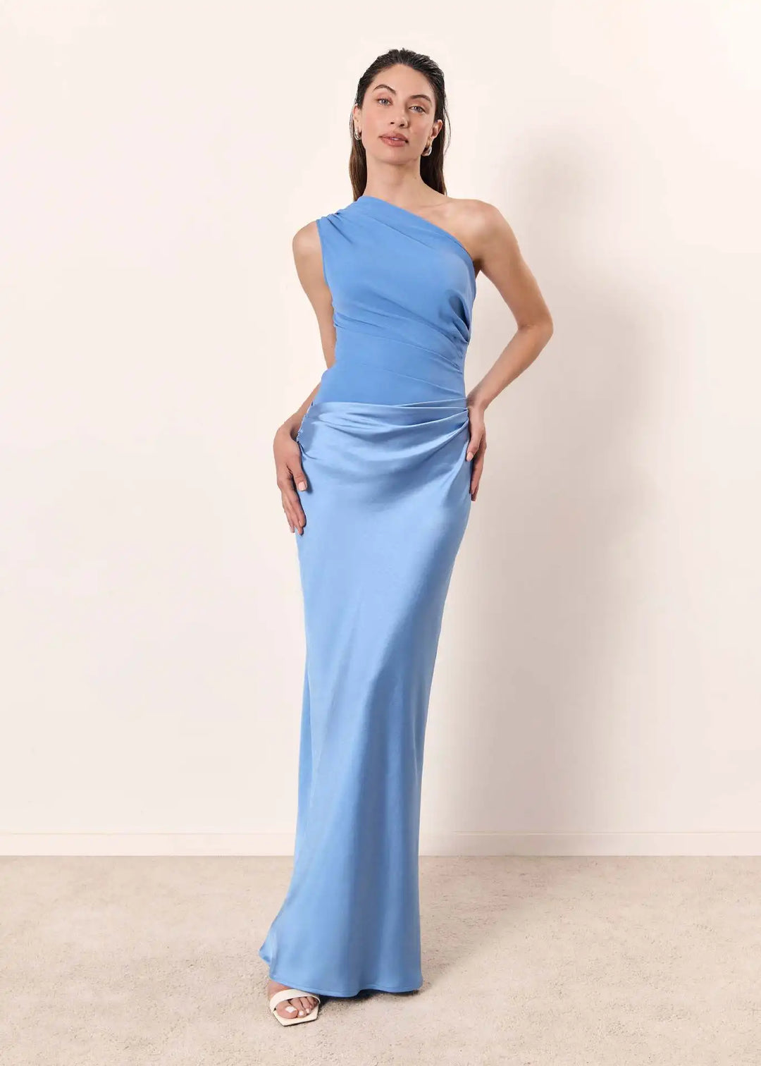Maxi Dress with Guilt in Satin
