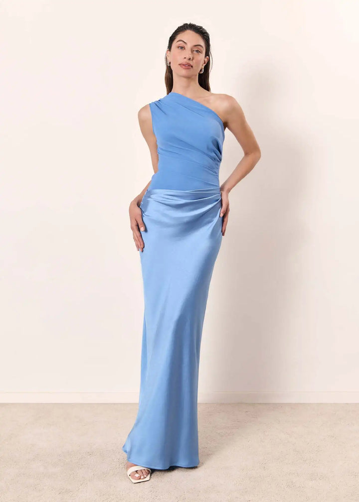 Maxi Dress with Guilt in Satin